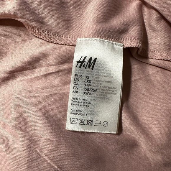 Divided Floral Bohemian Dress Medium M Baby Pink Back-Laced Lined Layered Ruffle - Picture 11 of 12